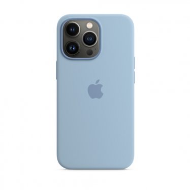 Apple Silicone Case + MS - iPhone 13 Pro - Blue Fog