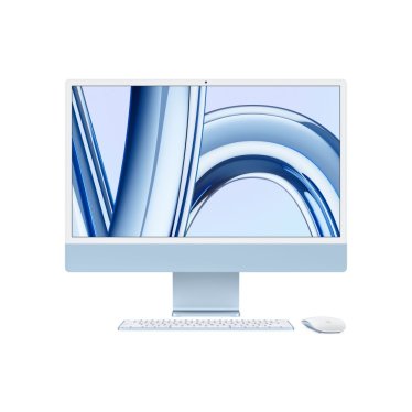 iMac 24" Blue - M3 8C-CPU & 10C-GPU - 16GB - 512GB - Gbit Eth - MK-TID-NUM - Mouse