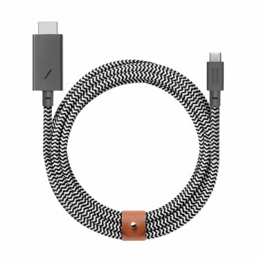 Native Union Belt Cable Kevlar USB-C-naar-HDMI-kabel (3 meter) - Zebra