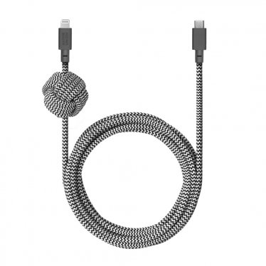 Native Union Night Cable Kevlar USB-C-naar-Lightning-kabel (3 meter) - Zebra