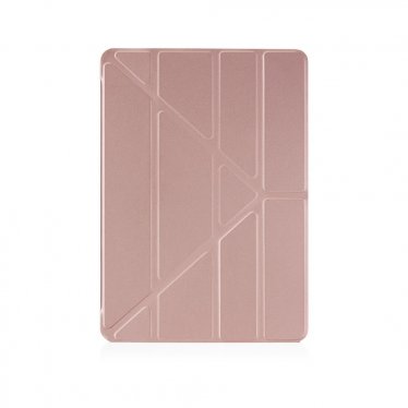 Pipetto Origami Case iPad - Rosegoud & transparant
