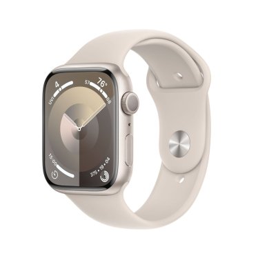 Apple Watch S9 + Cellular  - 45mm Aluminium - Starlight - Starlight - Sport Band - M/L (160-210mm)