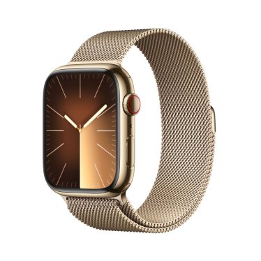 Apple Watch S9 + Cellular  - 45mm Steel - Gold - Gold - Milanese Loop -  (150-200mm)