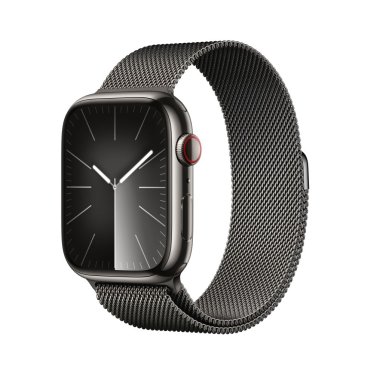 Apple Watch S9 + Cellular  - 45mm Steel - Graphite - Graphite - Milanese Loop -  (150-200mm)