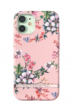 Richmond & Finch Satin hoesje iPhone 12 mini - Pink Blooms