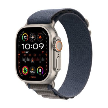 Apple Watch Ultra 2  - 49mm Titanium - Blue - Alpine Loop - S (130-160mm)