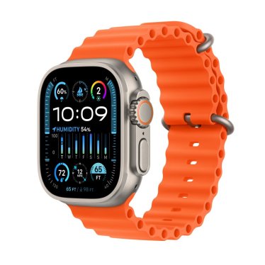 Apple Watch Ultra 2  - 49mm Titanium - Orange - Ocean Band -  (130-200mm)