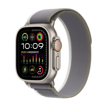 Apple Watch Ultra 2  - 49mm Titanium - Green/Gray - Trail Loop - S/M (130-180mm)