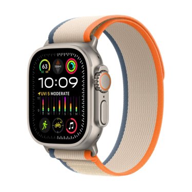 Apple Watch Ultra 2  - 49mm Titanium - Orange/Beige - Trail Loop - S/M (130-180mm)