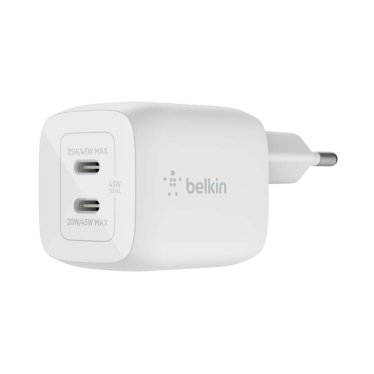 Belkin 45W PD PPS Dual USB-C GaN Charger - Universal