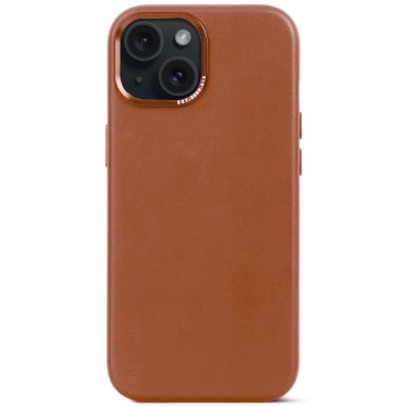 Decoded Leather Backcover - iPhone 15 - Tan