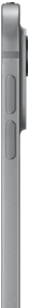 Zijaanzicht van iPad Pro in de kleur zilver, dun profiel, aluminium behuizing, volumeknoppen en pro-camerasysteem