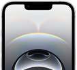 iPhone 16e, all‑screendesign, Dynamic Island bovenaan in het midden, dunne zwarte displayrand