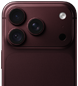 Achterkant van iPhone 18 Pro in de kleur Bordeauxrood, met 48‑MP Hoofdcamera met variabel diafragma