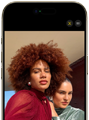 iPhone Air, voorkant, feature Middelpunt voor foto’s wordt gebruikt