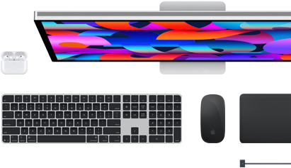 Mac-accessoires: AirPods, Studio Display, Magic Keyboard, Magic Mouse, Magic Trackpad, MagSafe-oplaadkabel