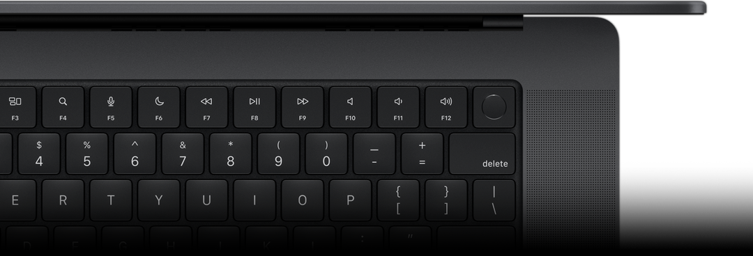 Bovenaanzicht van Magic Keyboard met Touch ID.